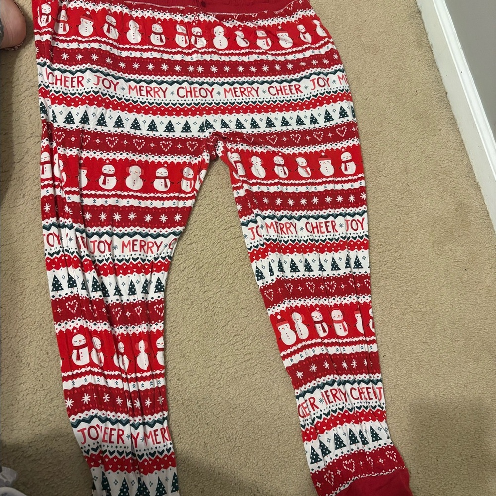 Little Sleepies Red and White Pajama Pants